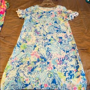 Lilly Pulitzer Lissie Pompom Detail Cotton dress